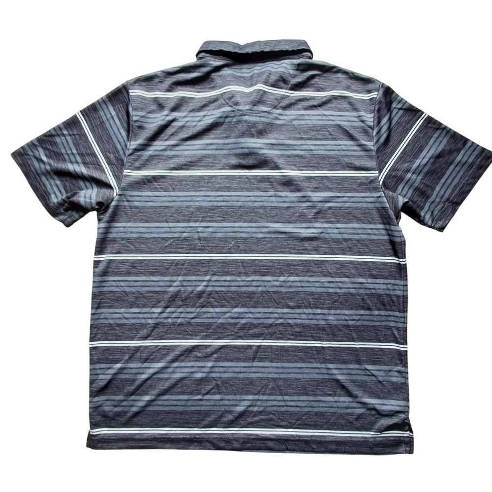 Ben Hogan Performance Mens XL Grey Striped Short Sleeve Golf‎ Polo Shirt - Picture 2 of 5